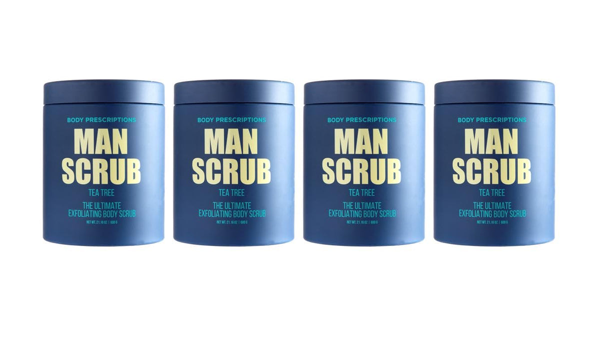 Body Prescriptions Men’s Exfoliating Body Scrub – Ultimate Skin Cleansing Wash in Jar with Twist-Top Lid, For All Skin Types, 21 Ounce (Pack of 1), Cedarwood