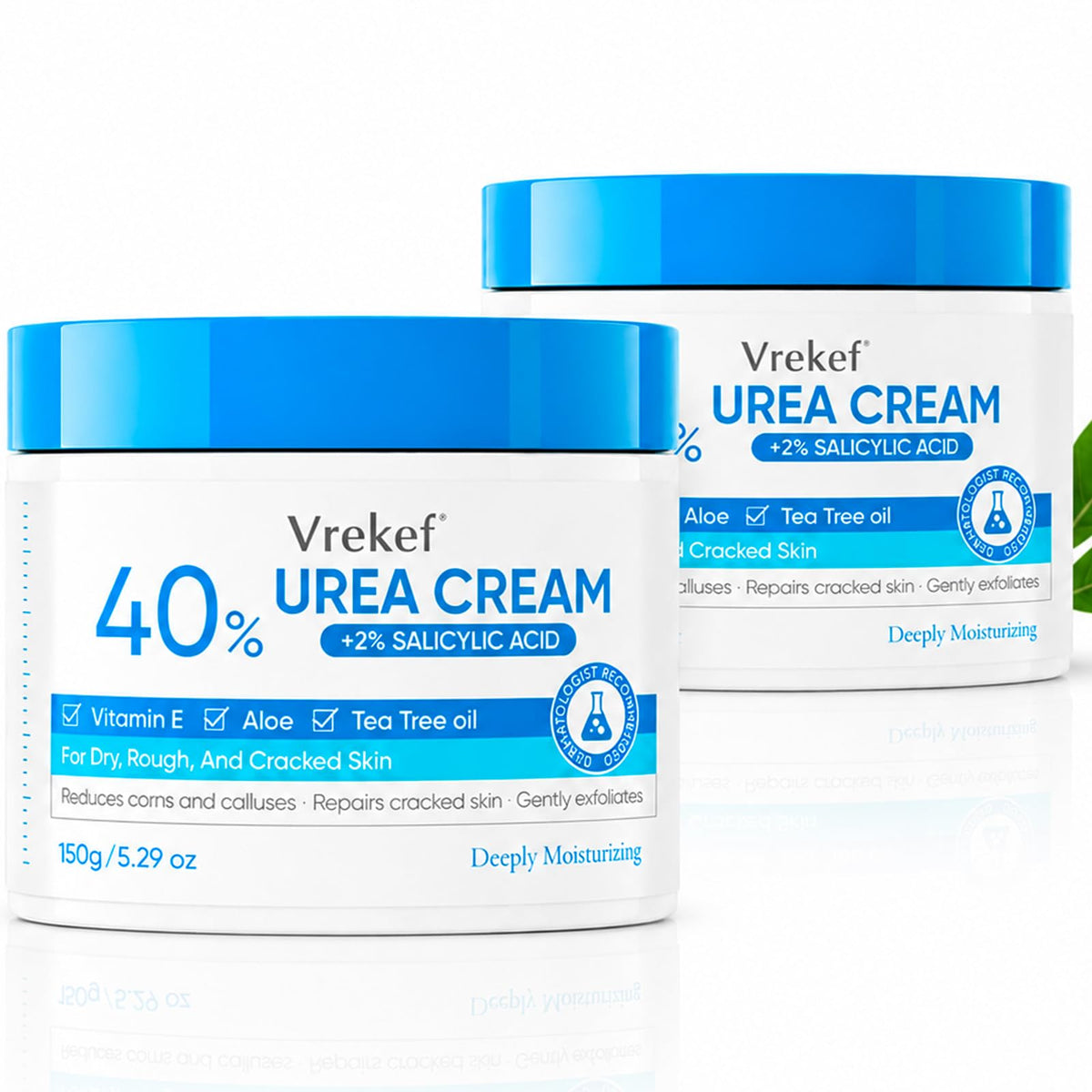 Urea Cream 40 Percent with 2% Salicylic Acid, Urea Cream 40 Percent for Feet Maximum Strength, Foot & Hand Cream for Dry Cracked Heels, Callus Softener for Rough Thick Skin, 5.29 oz