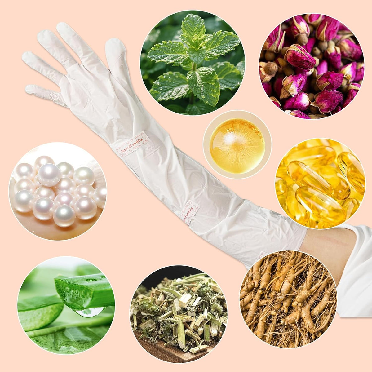 3 Pairs Moisturizing Hand Mask with Avocado and Shea Butter Oil effectively soothes and repairs dry, rough hands. Natural plant-based gloves suitable for both men and women.