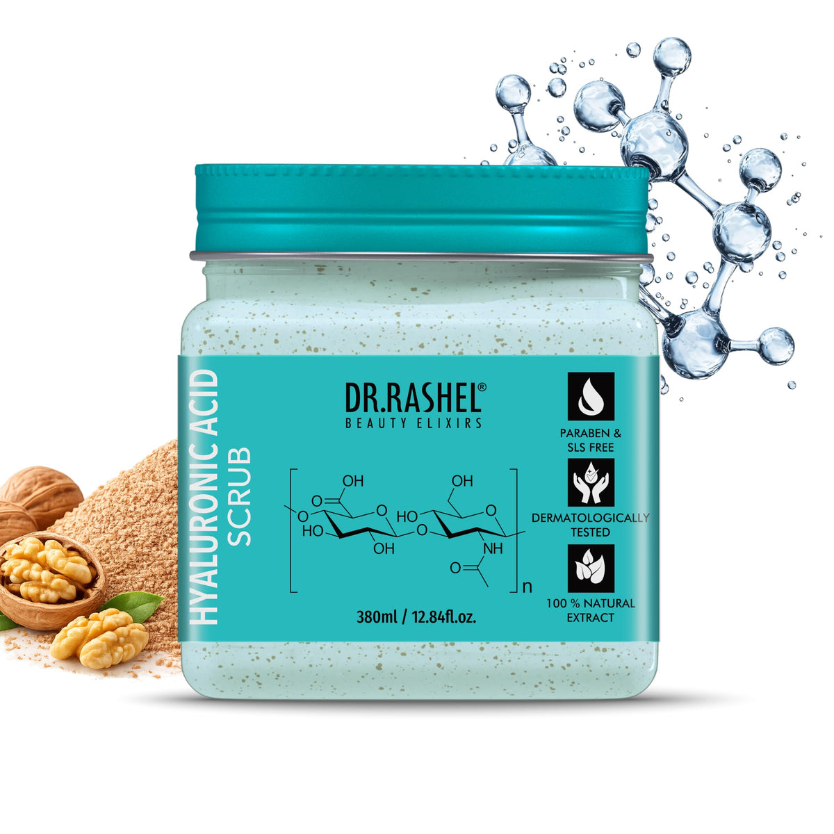 DR.RASHEL De-Tan Body, Face, Hand & Foot Scrub 12.84 Fl Oz Exfoliating Face Wash with Natural Extracts for Tan Removal, Blackhead Remover & Oil Control Cleanser – Suitable for Most Skin Types - 380ml