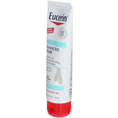 Eucerin Advanced Repair Foot Cream, Very Dry Skin, Light, Fragrance-Free, 3 oz