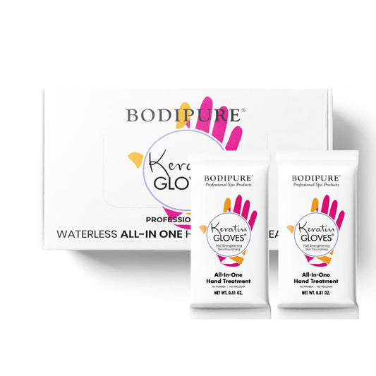 Bodipure Keratin Hand Mask 50pk, Deep Moisturizing for Dry Hands, Nail Care