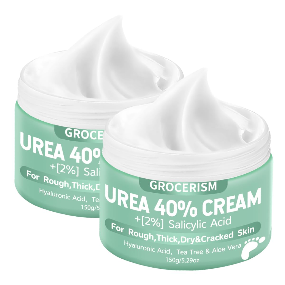 Grocerism Urea Cream 40% for Feet Maximum Strength Hand & Foot Cream 5.29oz