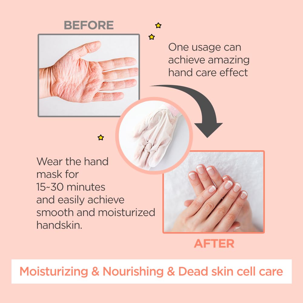 G9SKIN Korean Soft Hand Mask Gloves for Dry Rough Skin, 5Pairs
