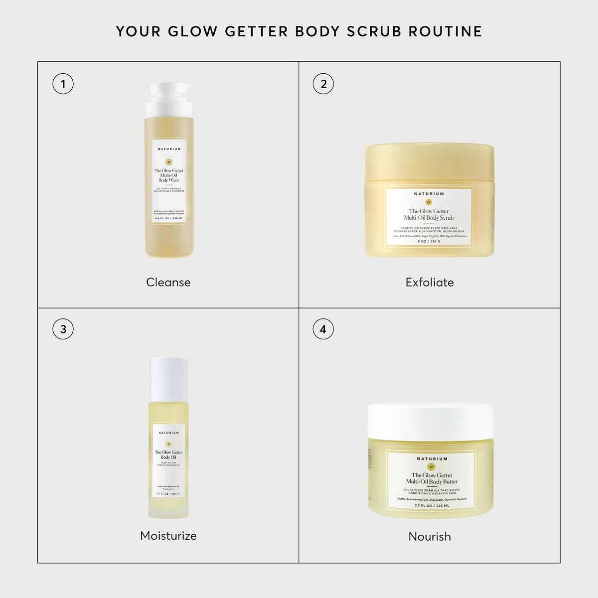 Naturium The Glow Getter Multi-Oil Body Scrub, 8 fl oz