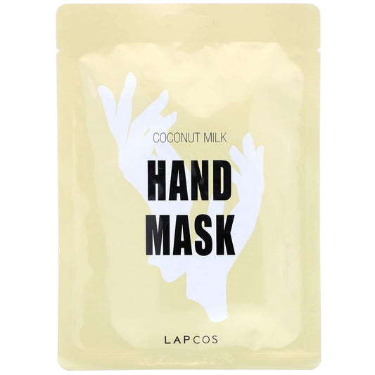 LAPCOS K Beauty Hand Mask - Moisturizing Spa Treatment with Coconut Milk & Ceramides - Repair Dry Skin, Fight Signs of Aging, Smooth Wrinkles - Korean Beauty Favorite (1 pack)