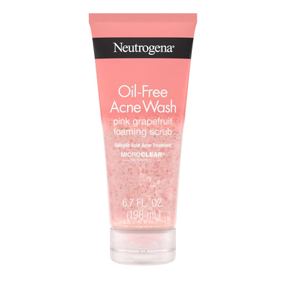 Neutrogena Oil Free Pink Grapefruit Acne Face Scrub, 6.7 oz