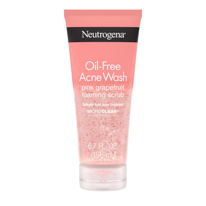 Neutrogena Oil Free Pink Grapefruit Acne Face Scrub, 6.7 oz