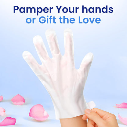 Hand Mask Gloves for Dry Cracked Hands with Coconut and Shea Butter