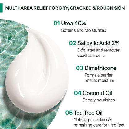 Urea 40% Cream with 2% Salicylic Acid – Intense Moisturizer - 5.29 Oz