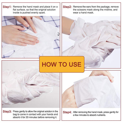 Hand Peeling Mask 5 pack, Hand Masks Moisturizing Gloves, Repairing Glove for Dry Skin, Remove Dead Rough Skin (honey and milk)