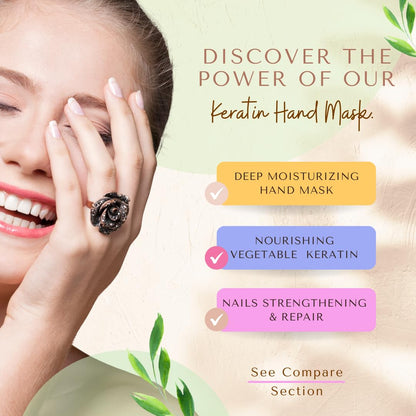 Bodipure Hand Mask Premium 12pk, K-Beauty Keratin, Deep Moisture, Nail Care