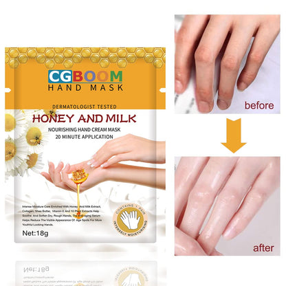 5 Pcs Moisturizing Hand Masks,Relieve Soften Dry,Overworked,Aging Skin HM