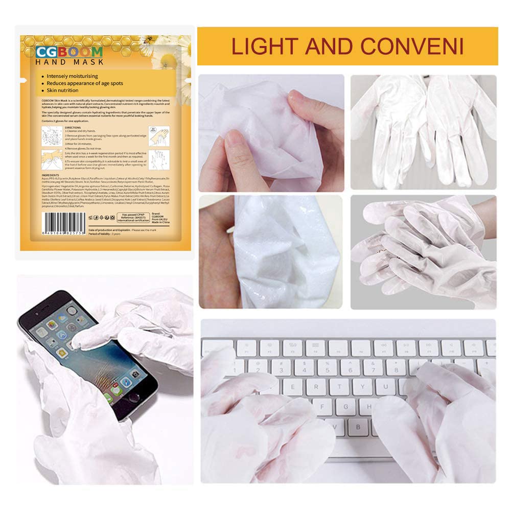 5 Pcs Moisturizing Hand Masks,Relieve Soften Dry,Overworked,Aging Skin HM