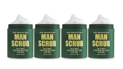 Body Prescriptions Men’s Exfoliating Body Scrub – Ultimate Skin Cleansing Wash in Jar with Twist-Top Lid, For All Skin Types, 21 Ounce (Pack of 1), Cedarwood