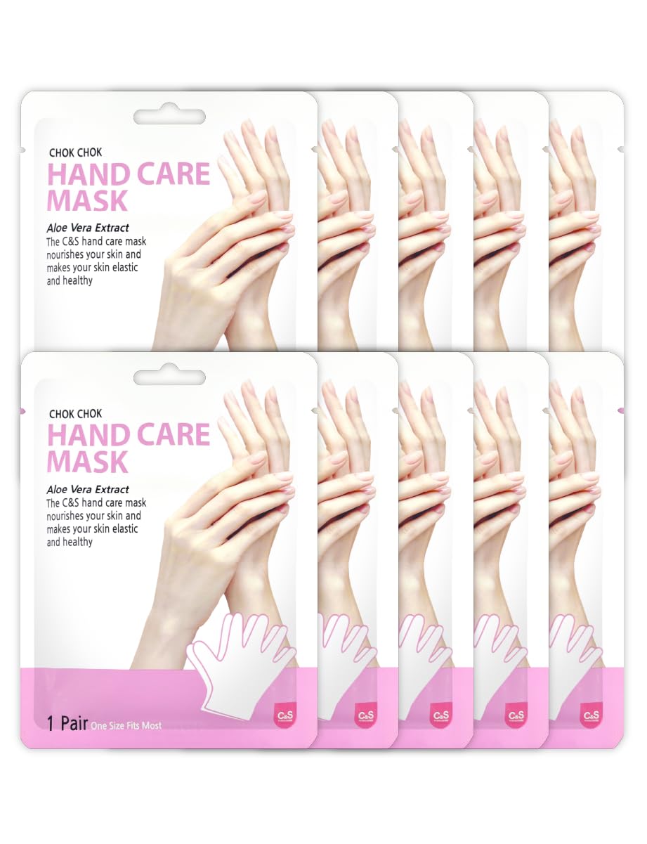 ChokChok Hydrating Hand Mask Gloves, 10 Pairs – Deep Moisture Repair Pack for Dry, Cracked Hands – Soothing & Nourishing Care