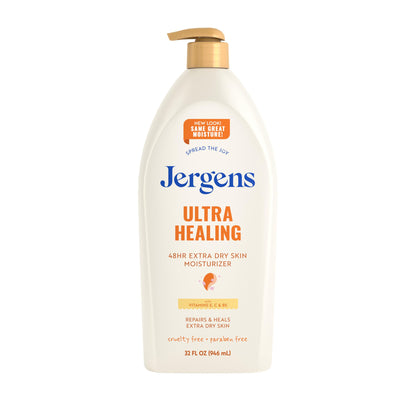 Jergens Ultra Healing Body Lotion, Moisturizer for Dry Skin, 1 fl oz, 24 pk