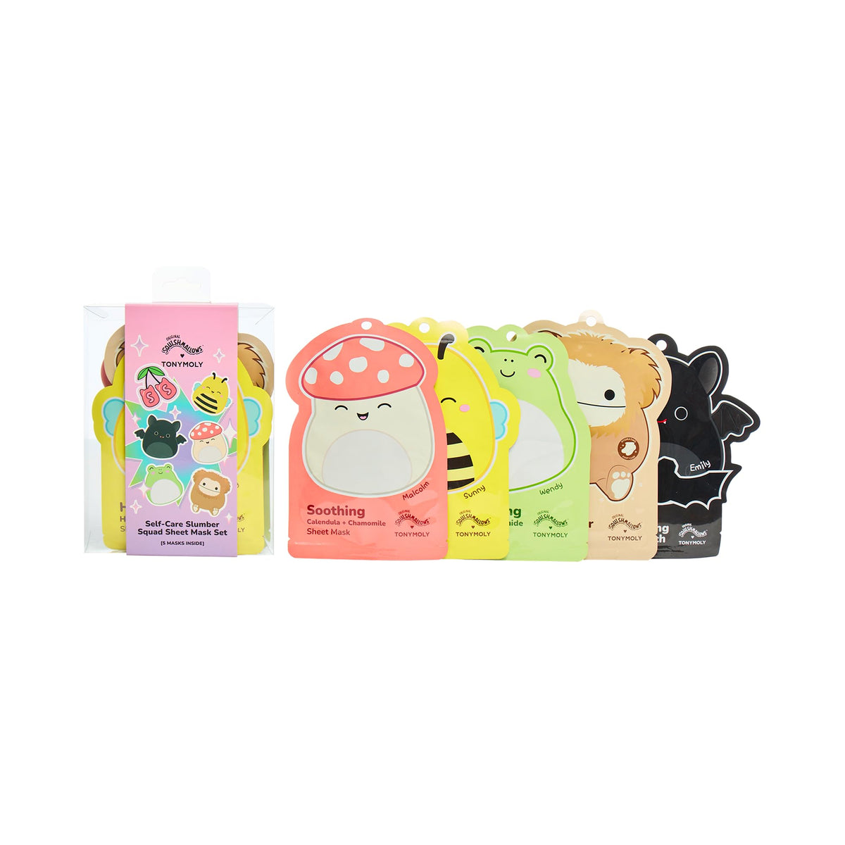 TONYMOLY x Squishmallows Face, Hand & Foot Mask Self Care Gift Set, 5-Piece