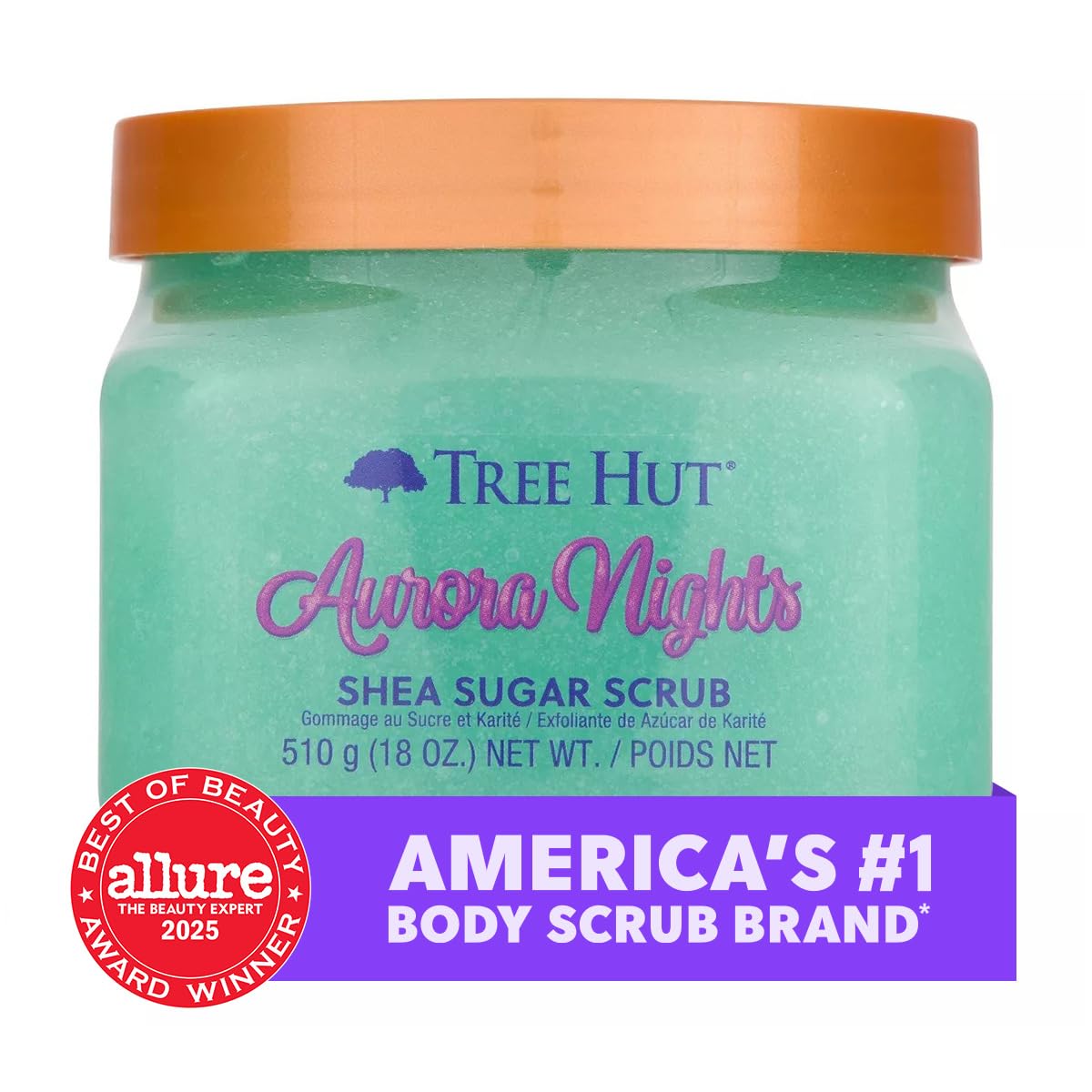 Tree Hut Shea Sugar Scrub, Aurora Nights, 18 oz