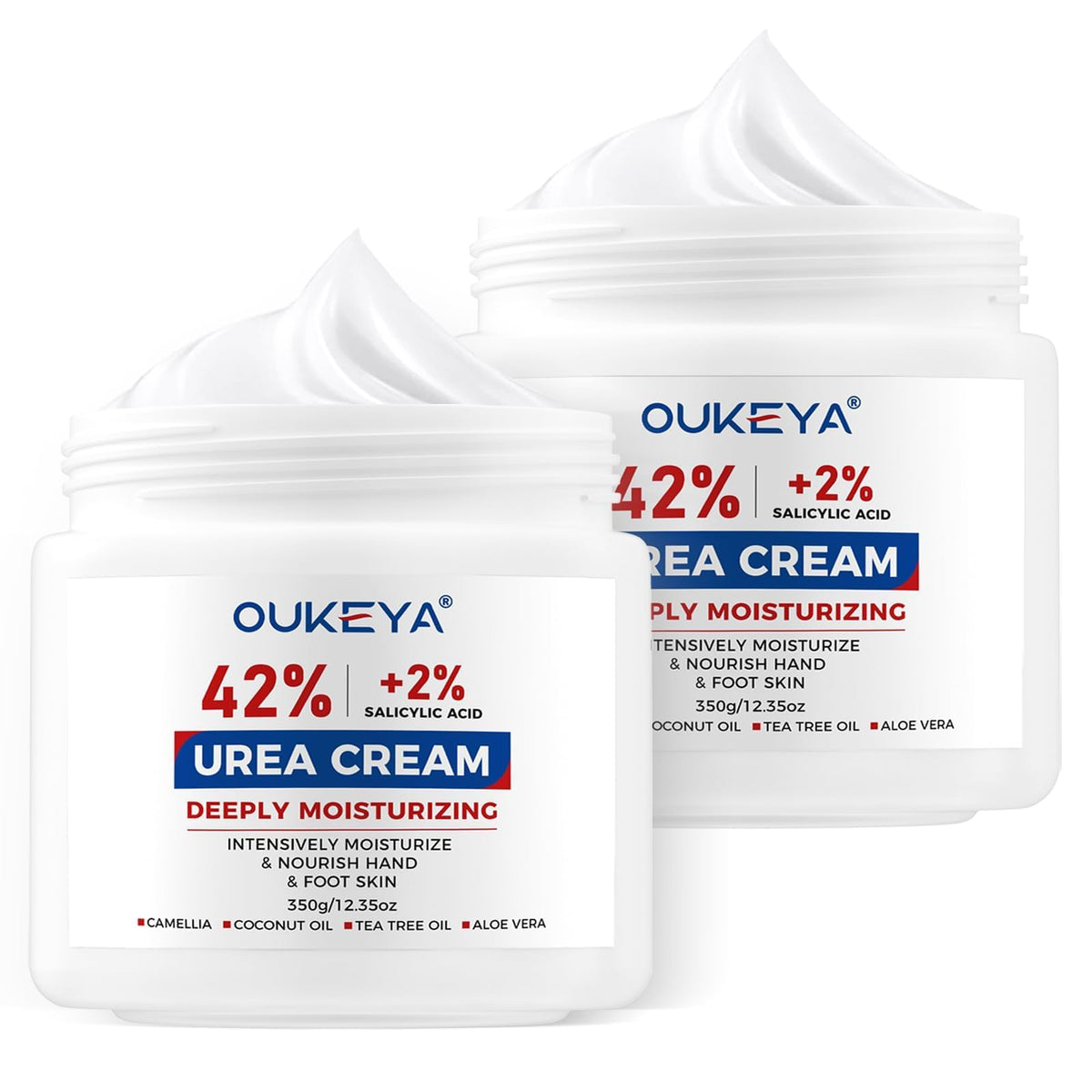 OUKEYA Urea Cream 42% to Soften & Smooth Dry, Cracked, Rough Skin