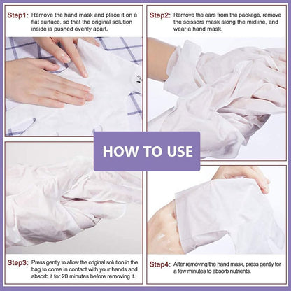 3 Pcs Moisturizing Hand Masks,Relieve and Soften Dry,Overworked,Aging Skin