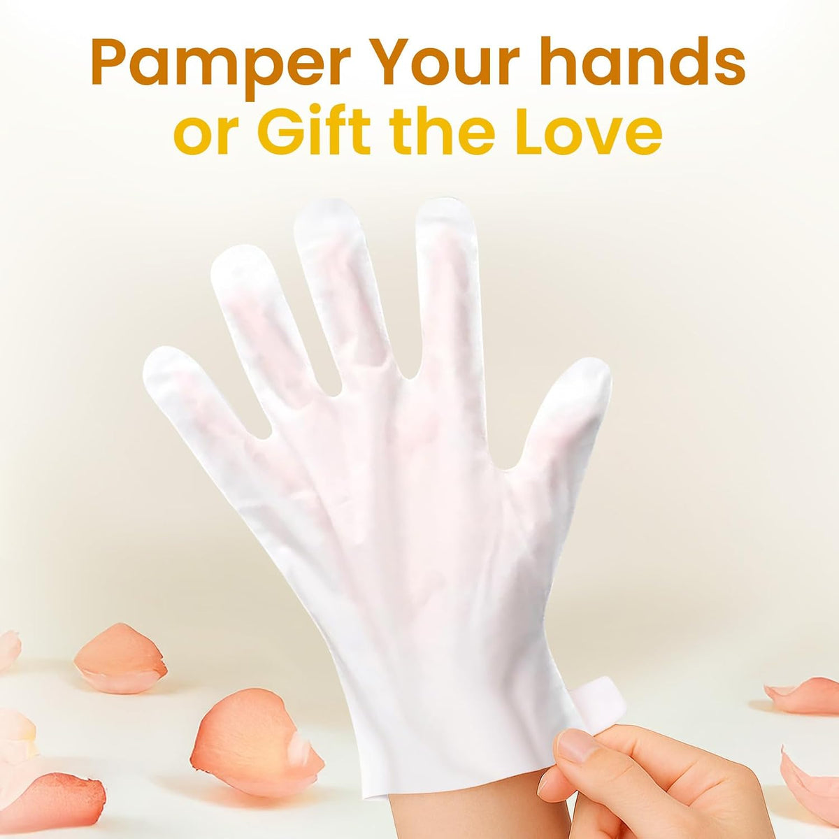 Hand Mask Gloves for Dry Chapped Hands with Shea Butter, Jojoba Oil