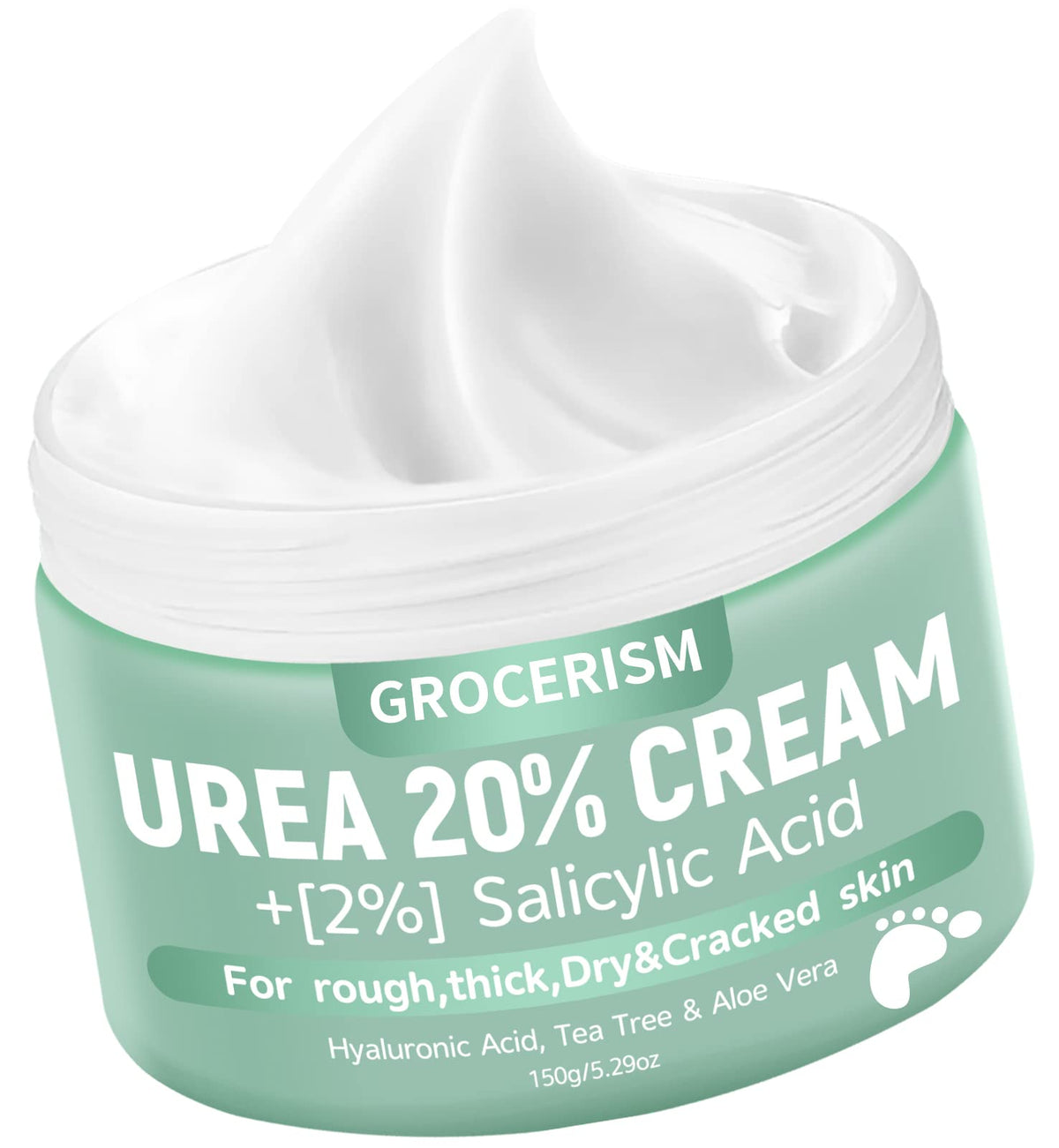 Grocerism Urea Cream 40% for Feet Maximum Strength Hand & Foot Cream 8.82oz
