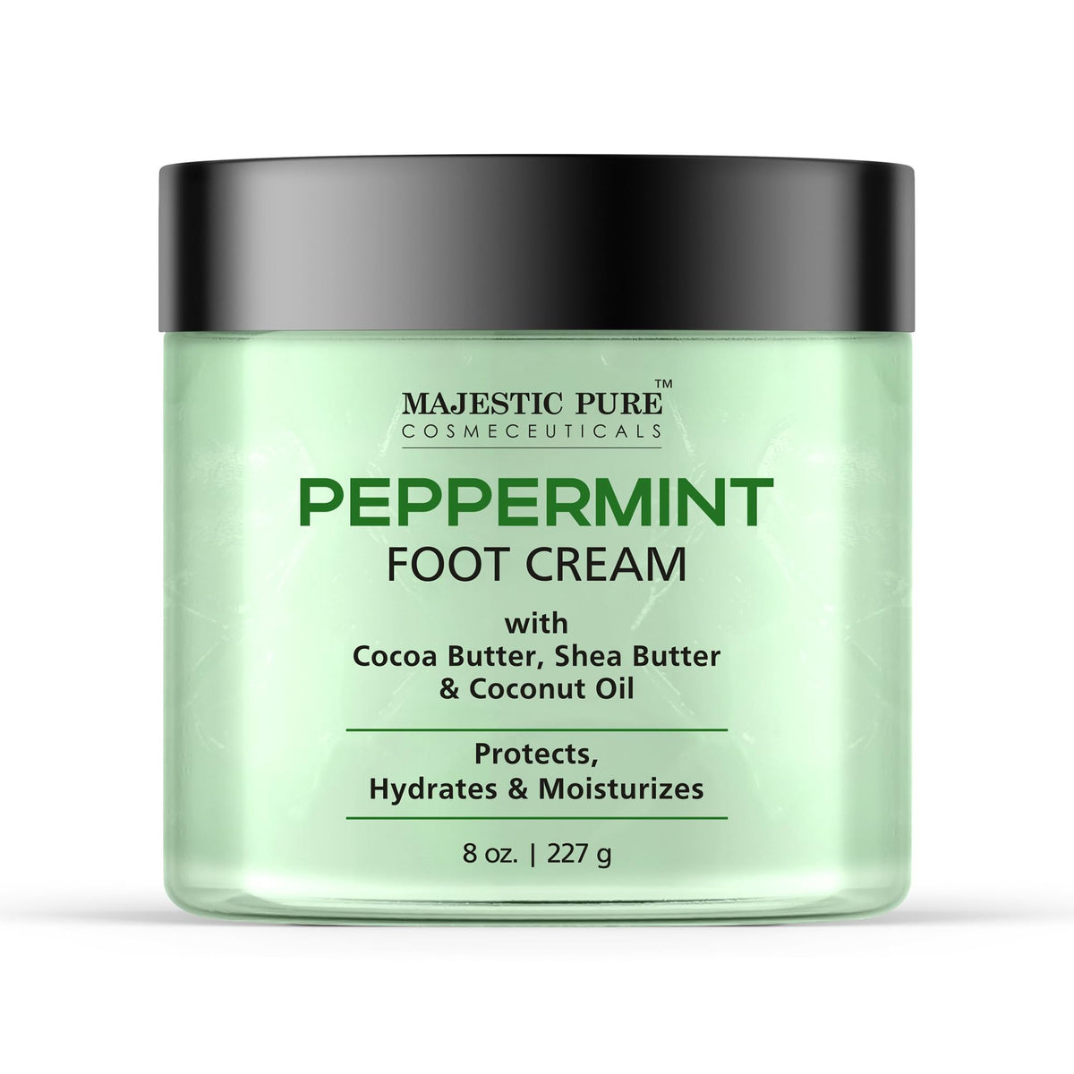 Majestic Pure Lavender Oil Foot Cream, Warming Cream - Calluses, Dry Cracked Feet, Hands, Heels, Elbow, Nails, and Knees - Softens & Moisturizes Skin - 8 oz