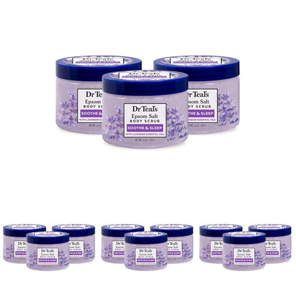 Dr Teal's Pink Himalayan Salt Body Scrub, Restore & Replenish with Pure Epsom Salt & Essential Oils, 16 oz (Pack of 3)