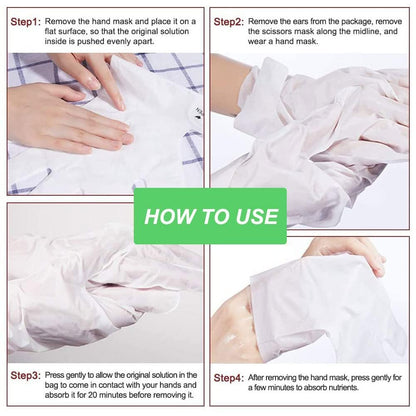 Hand Mask Moisturizing Glove 5 pack, Hand Peel Mask Exfoliating Gloves, Hand Repair Glove for Dry Hands Treatment, Remove Dead Skin, Rough Skin, purple