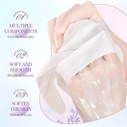 6 Pairs of Hand Masks Moisturizing Glove, Hydrating Hand Masks for Dry Peeling Hands, Exfoliating Collagen Gloves for Smooth Hands (Lavender)