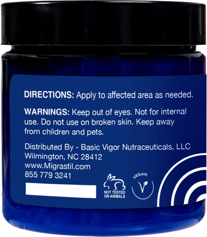 Migrastil Extra Strength Neuropathy Cream for Feet, Legs, & Hands. 4oz. USA