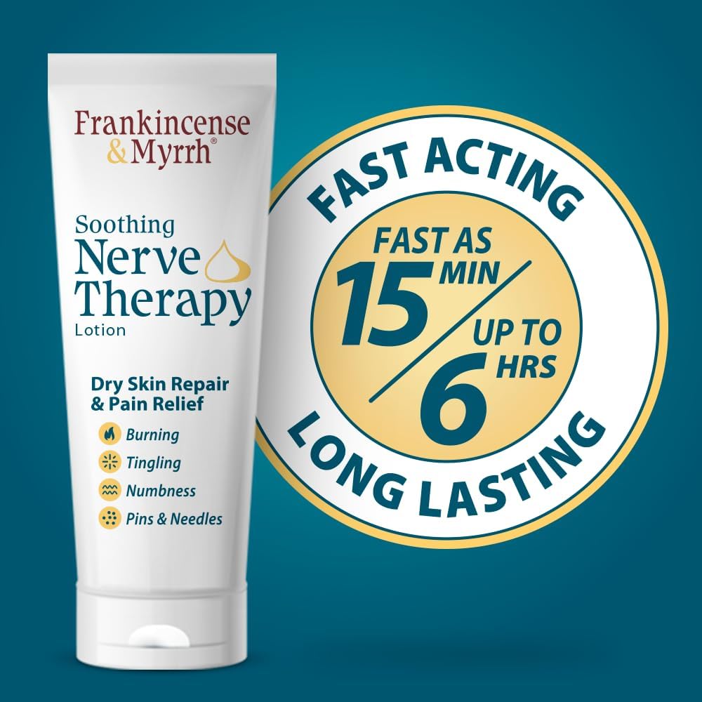FRANKINCENSE & MYRRH Nerve Therapy Lotion,Diabetic Hands & Feet Relief, 3oz
