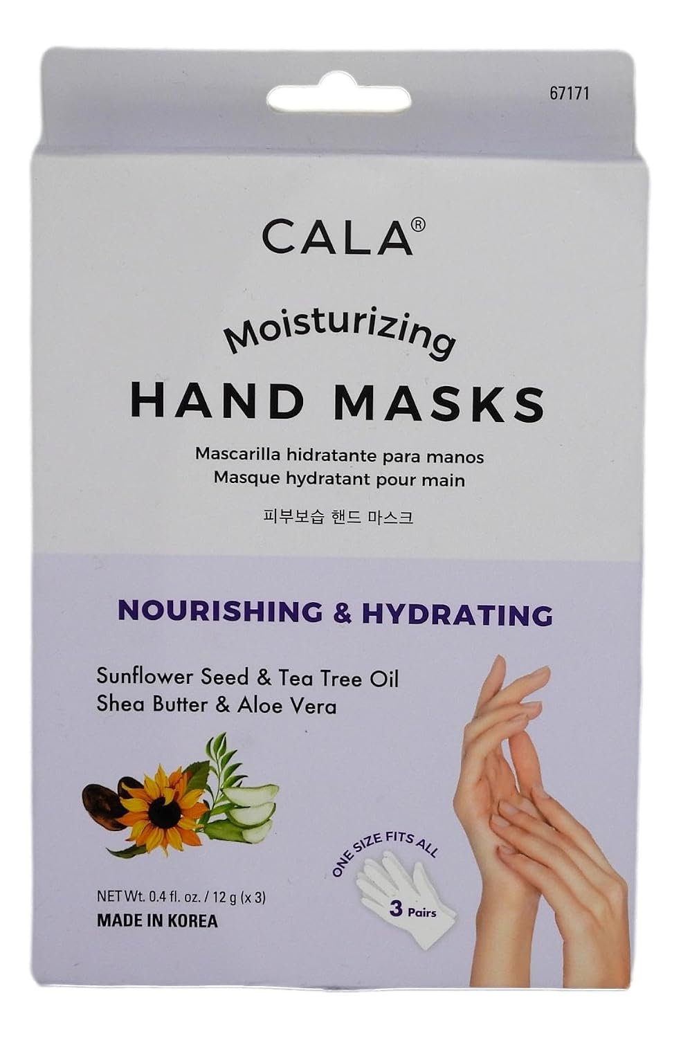 Cala Moisturizing hand masks 3 count, 3 Count