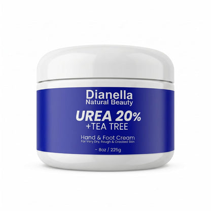 Dianella Urea 20% Foot & Hand Cream, 8 Oz Value Size for Cracked Heels