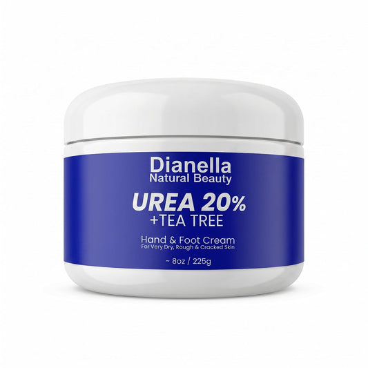 Dianella Urea 20% Foot & Hand Cream, 8 Oz Value Size for Cracked Heels