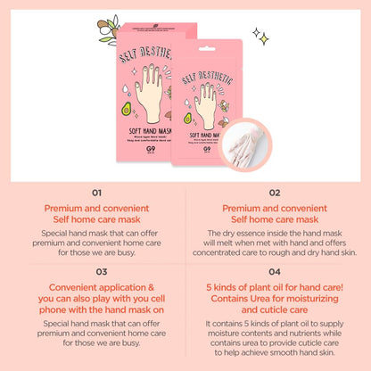 G9SKIN Korean Soft Hand Mask Gloves for Dry Rough Skin, 5Pairs
