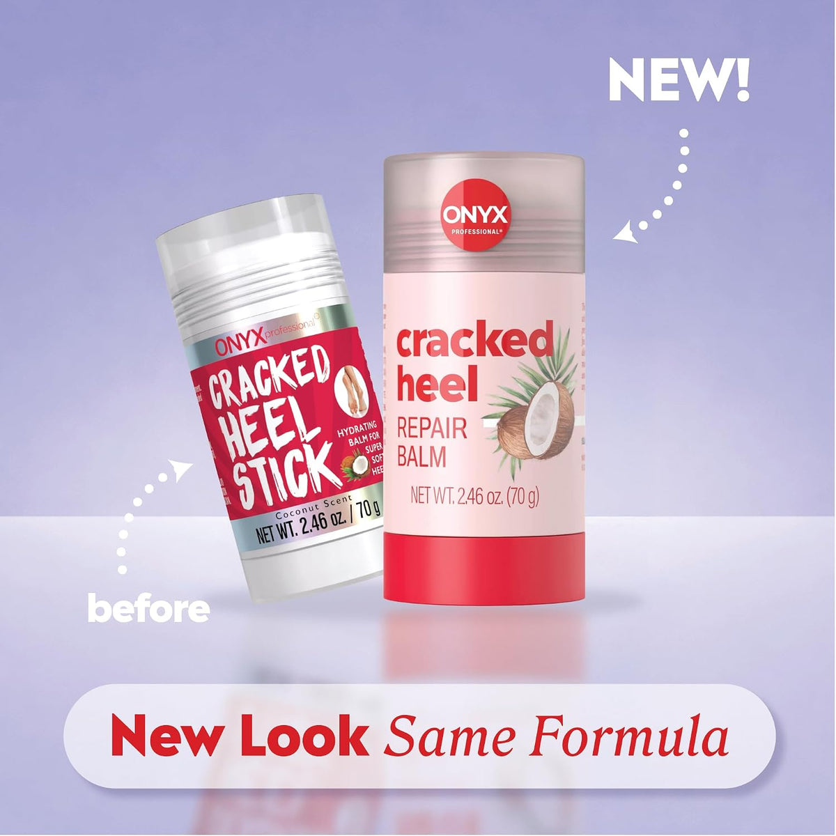 Onyx Professional Cracked Heel Treatment, Repairs Dry Heels, Coconut, 1 pk
