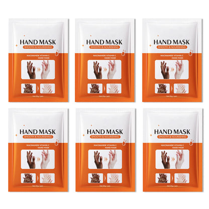 Hydrating Hand Masks, 6PCS Hand Mask Moisturizing Gloves for Men Women, Smooth Long Lasting Soft Exfoliating Hand Peeling Spa Mask Moisturizer Beauty Gift Set for Dry Cracked Rough Dull Hands（A)