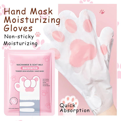 Hand Masks, 6 Pairs Hydrating Exfoliating Hand Peeling Mask, Smooth Hand Masks Moisturizing Gloves Overnight for Dry, Rough, Cracked Hands, Hand Skin Moisturizer Glove for Women Men（A