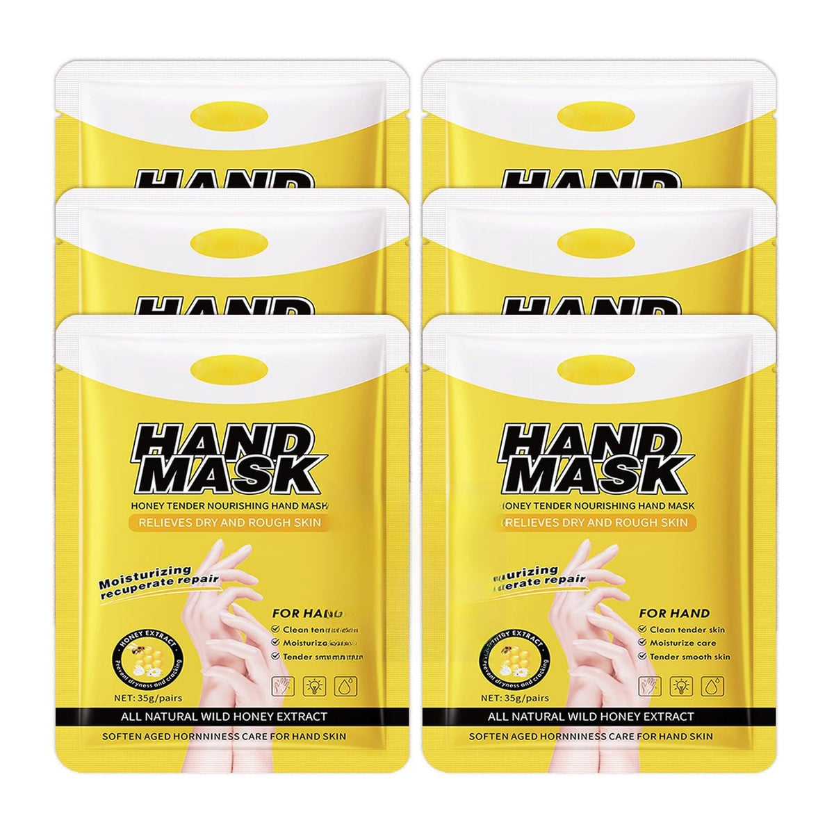 Hand Masks Moisturizing Gloves,12 Pairs Hydrating Hand Peel Masks Gift Set for Dry Cracked Hands Care,Long-lasting and Non-greasy Hand Moisturizer Gloves for Women