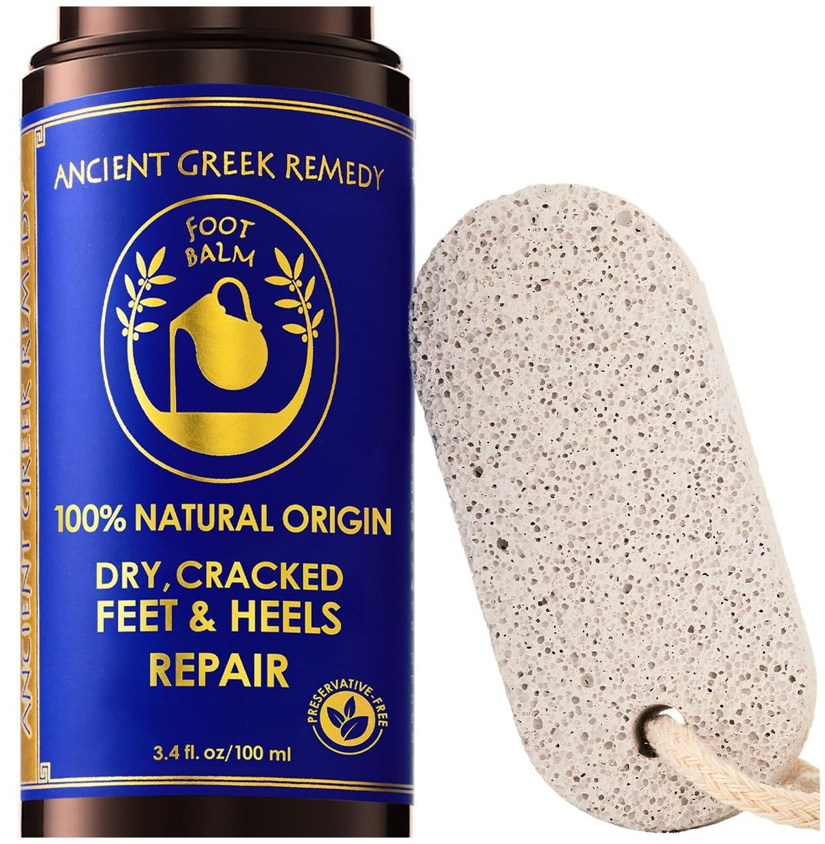 Dry Cracked Heel Repair Balm, Organic Foot Cream for Dry Feet & Callus