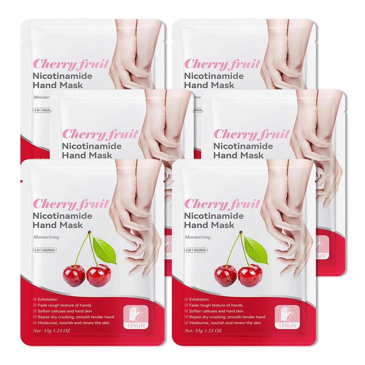 6PCS Hydrating Hand Mask Gifts Set,Intensive Cute Hand Masks for Dry Cracked Hands,Gentle Long Lasting Hand Masks Moisturizing Gloves for Soft and Smooth Touch Hands
