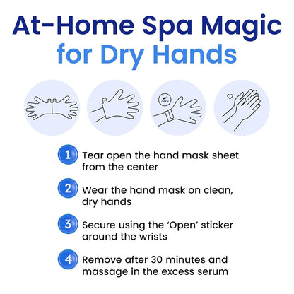 Hand Mask Gloves for Dry Cracked Hands with Coconut and Shea Butter