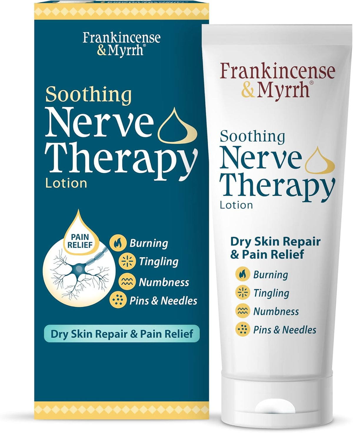 FRANKINCENSE & MYRRH Nerve Therapy Lotion,Diabetic Hands & Feet Relief, 3oz