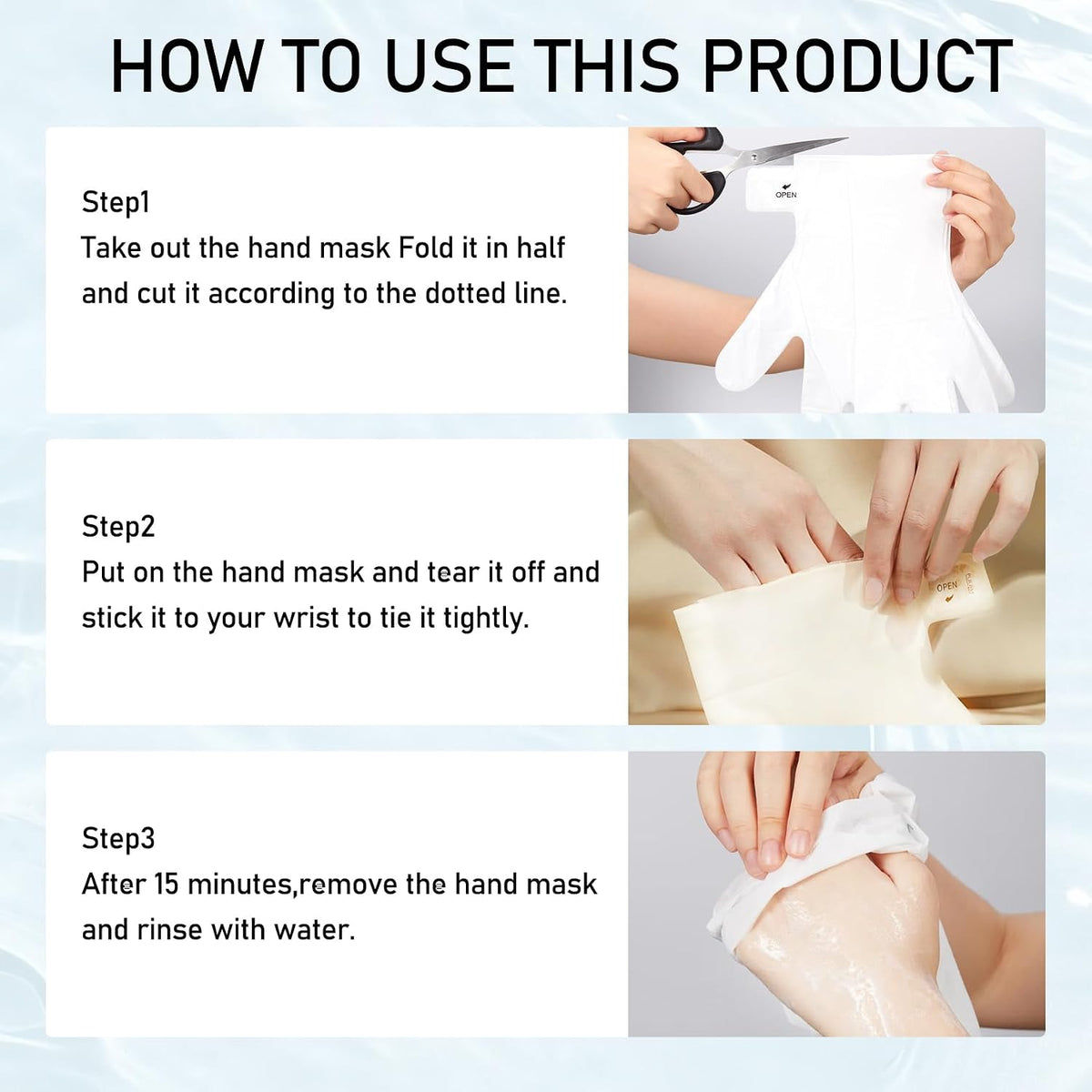 6PCS Moisturizing Hand Masks,Deep Nourishing Hand Gloves,Hydrating Hand Mask for Dry Cracked Hands,Soft and Smooth Touch Hands,Self Care Gifts for Women