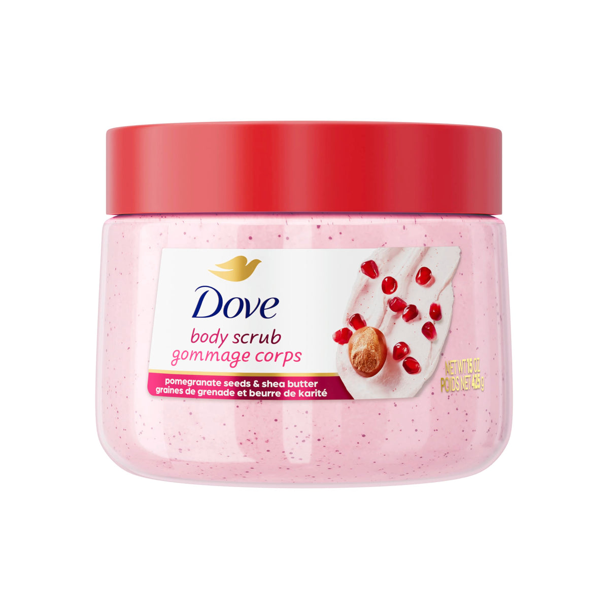 Dove Himalayan Salt & Rose Oil Body Scrub Exfoliates and Deeply 15 oz