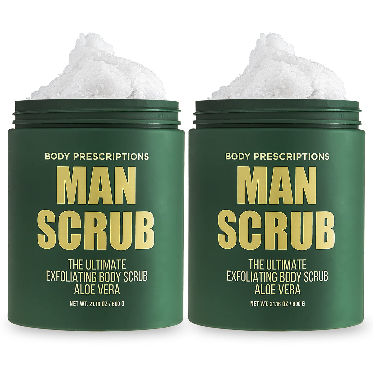 Body Prescriptions Men’s Exfoliating Body Scrub – Ultimate Skin Cleansing Wash in Jar with Twist-Top Lid, For All Skin Types, 21 Ounce (Pack of 1), Cedarwood