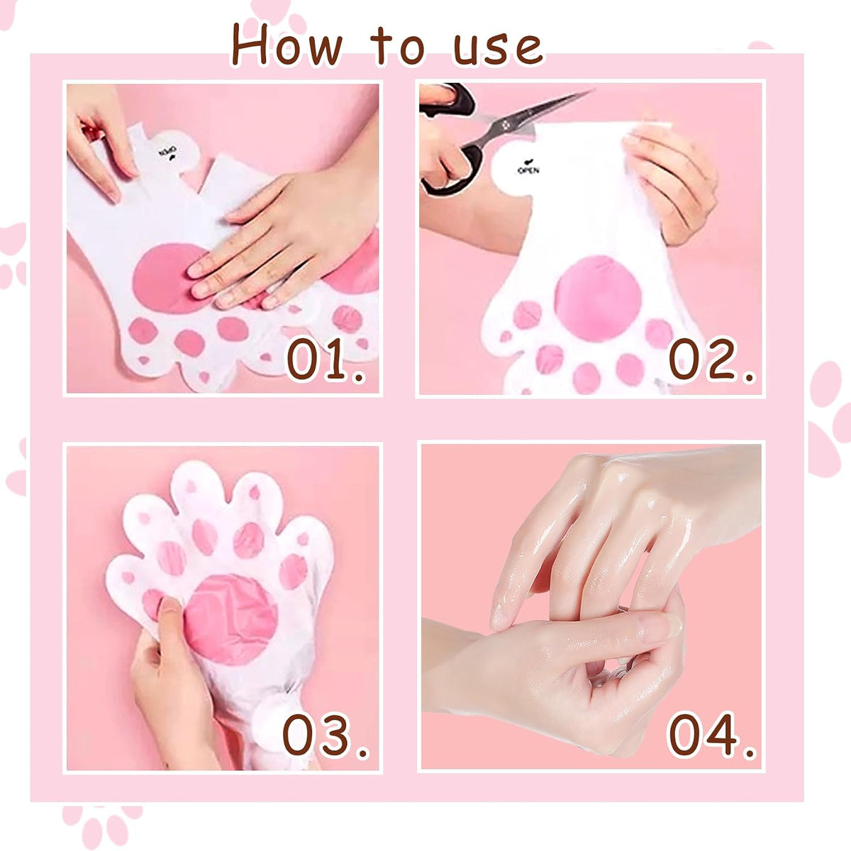 Hand Masks, 6 Pairs Hydrating Exfoliating Hand Peeling Mask, Smooth Hand Masks Moisturizing Gloves Overnight for Dry, Rough, Cracked Hands, Hand Skin Moisturizer Glove for Women Men（A
