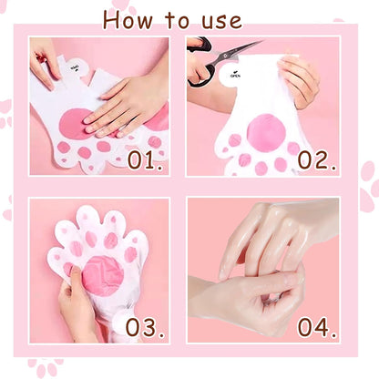Hand Masks, 6 Pairs Hydrating Exfoliating Hand Peeling Mask, Smooth Hand Masks Moisturizing Gloves Overnight for Dry, Rough, Cracked Hands, Hand Skin Moisturizer Glove for Women Men（A